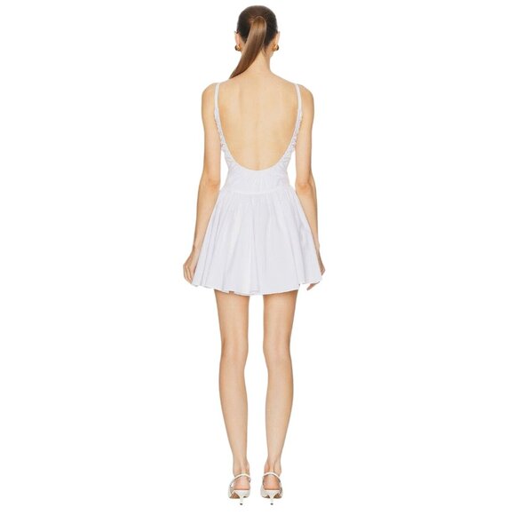 CAROLINE CONSTAS Orella Scoop Back Mini Dress in White X-Small New Womens - Picture 2 of 9